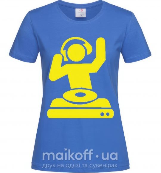 Женская футболка DJ PLAYING Ярко-синий фото