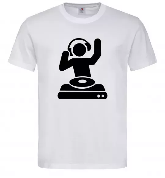 Мужская футболка DJ PLAYING Белый фото