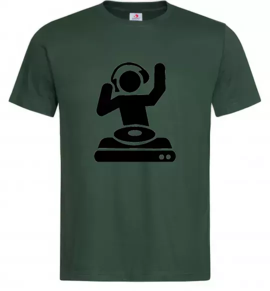 Мужская футболка DJ PLAYING Темно-зеленый фото