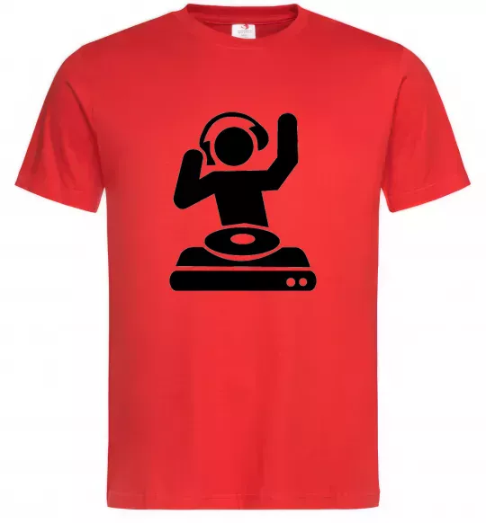 Мужская футболка DJ PLAYING Красный фото