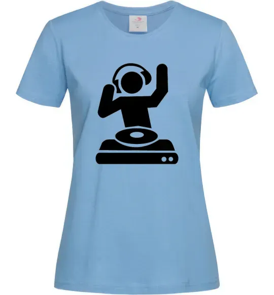 Жіноча футболка DJ PLAYING Блакитний фото