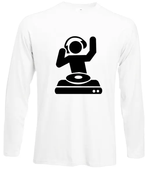 Лонгслив DJ PLAYING Белый фото