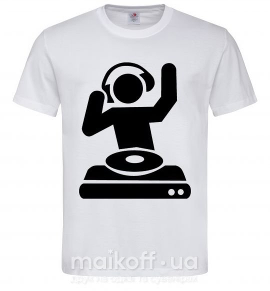 Мужская футболка DJ PLAYING Белый фото