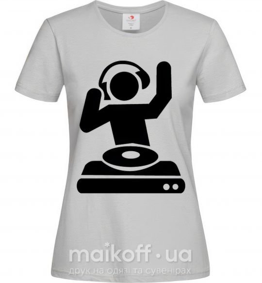 Жіноча футболка DJ PLAYING Сірий фото