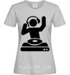 Женская футболка DJ PLAYING Серый фото