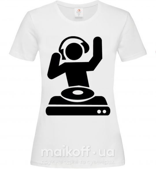Жіноча футболка DJ PLAYING Білий фото
