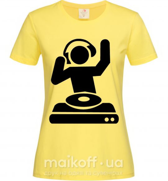 Жіноча футболка DJ PLAYING Лимонний фото