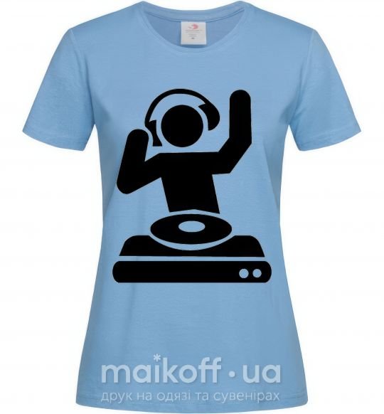 Женская футболка DJ PLAYING Голубой фото