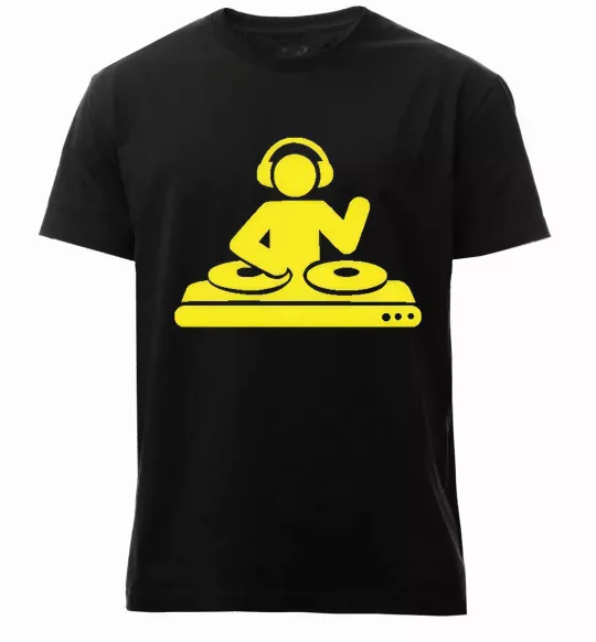 Мужская премиум футболка DJ ACID Черный фото