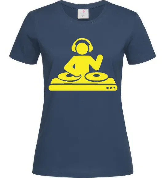 Женская футболка DJ ACID Темно-синий фото