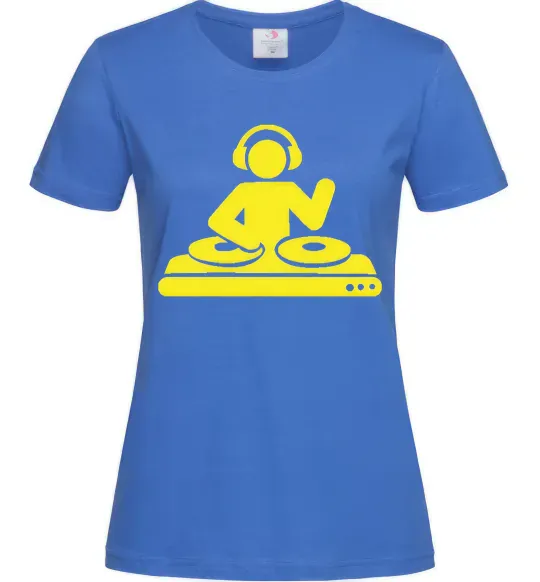 Женская футболка DJ ACID Ярко-синий фото