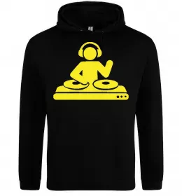 Женская толстовка (худи) DJ навушники Черный фото