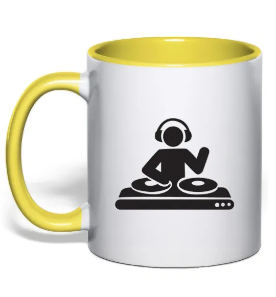 Чашка з кольоровою ручкою DJ ACID Лимонний фото