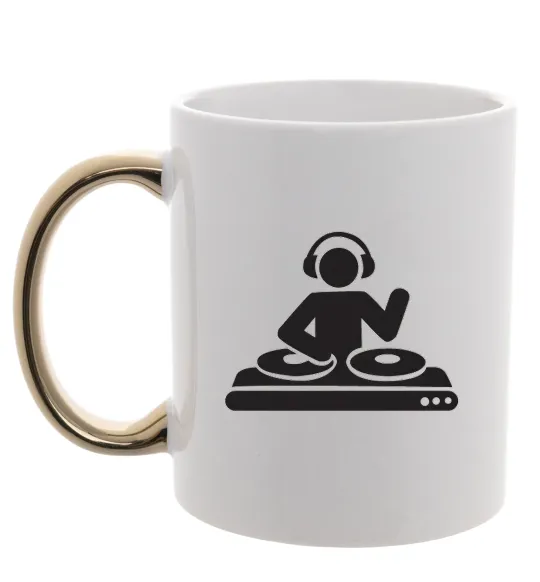 Чашка с цветной ручкой DJ ACID Золото фото