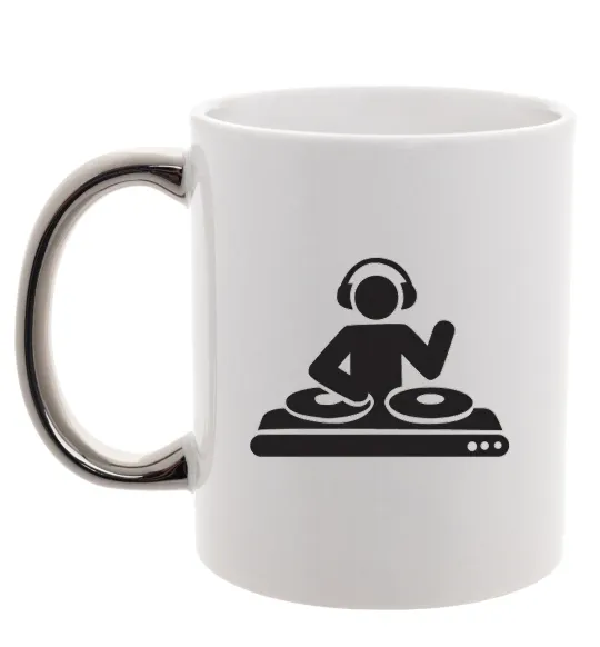 Чашка с цветной ручкой DJ ACID Серебро фото