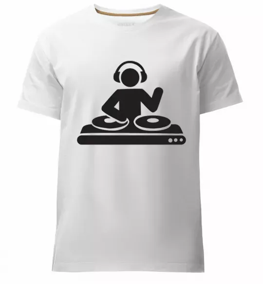 Мужская премиум футболка DJ ACID Белый фото