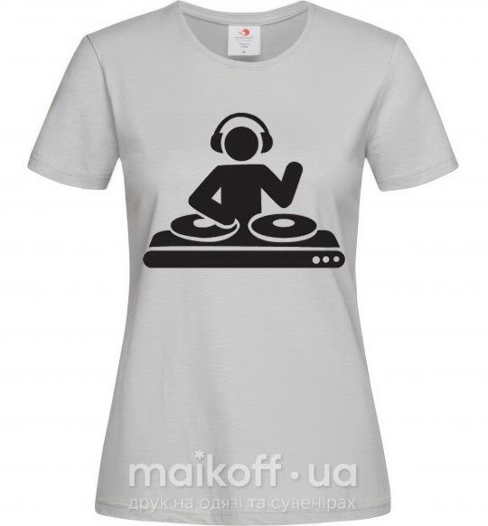 Женская футболка DJ ACID Серый фото