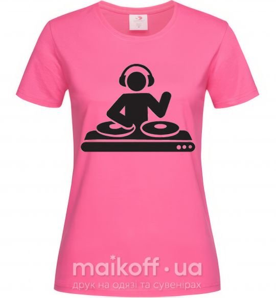 Женская футболка DJ ACID Ярко-розовый фото