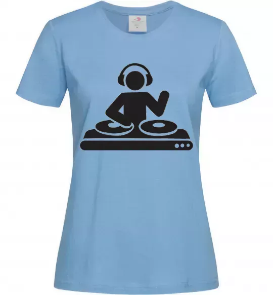 Женская футболка DJ ACID Голубой фото