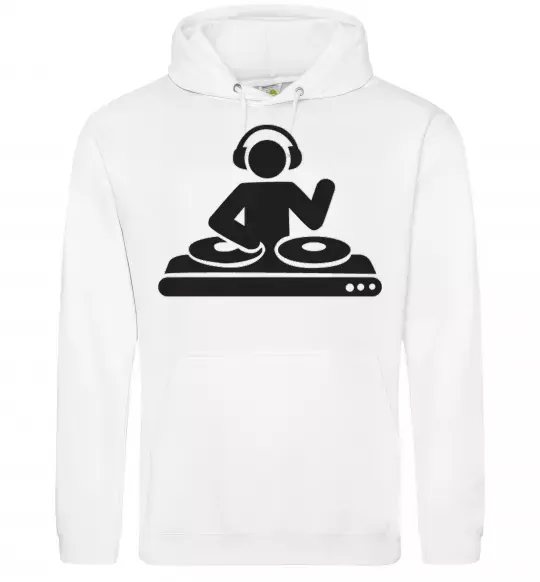 Мужская толстовка (худи) DJ ACID Белый фото