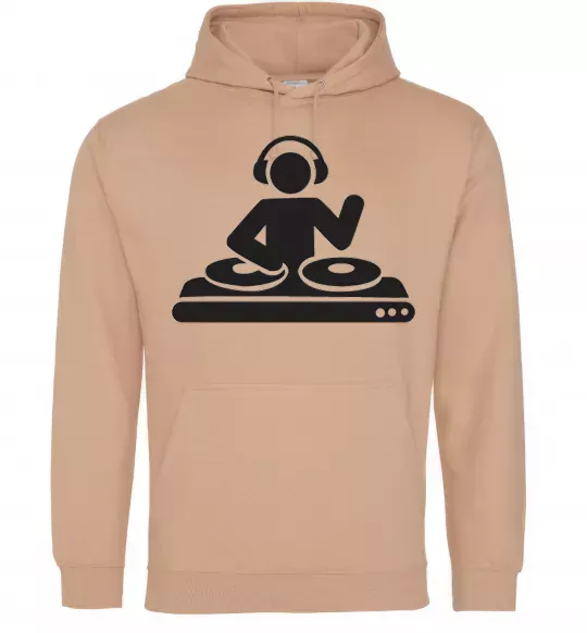 Мужская толстовка (худи) DJ ACID Песочный фото