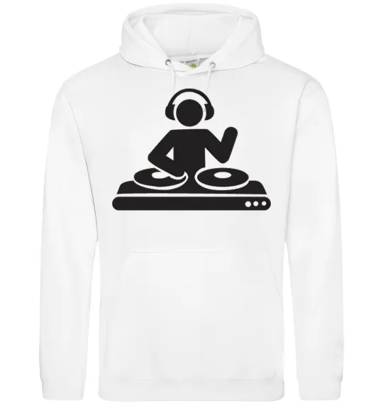 Женская толстовка (худи) DJ ACID Белый фото