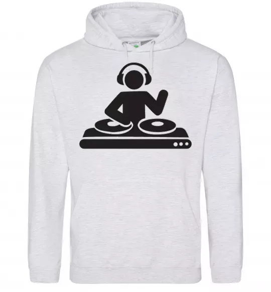 Женская толстовка (худи) DJ ACID Серый меланж фото