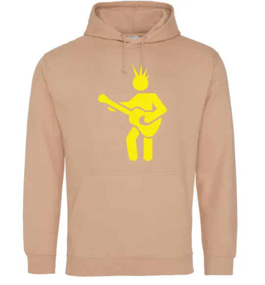 Женская толстовка (худи) GUITAR-MAN Песочный фото