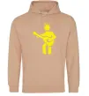 Женская толстовка (худи) GUITAR-MAN Песочный фото