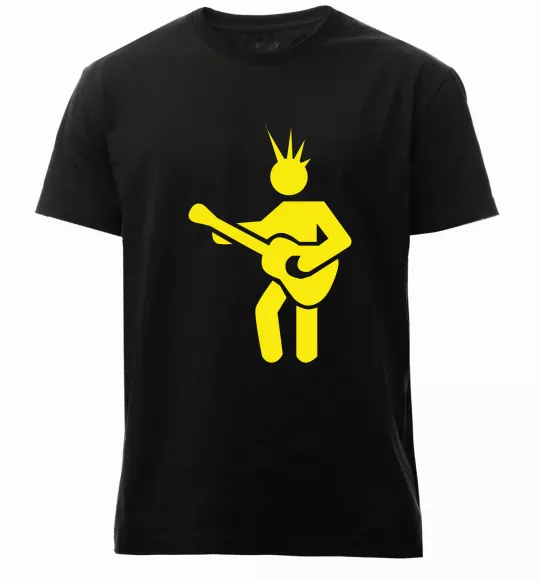 Чоловіча преміум футболка GUITAR-MAN Чорний фото