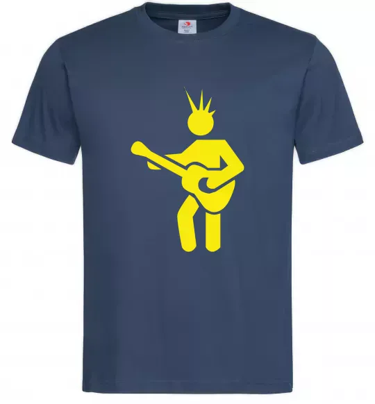 Чоловіча футболка GUITAR-MAN Темно-синій фото