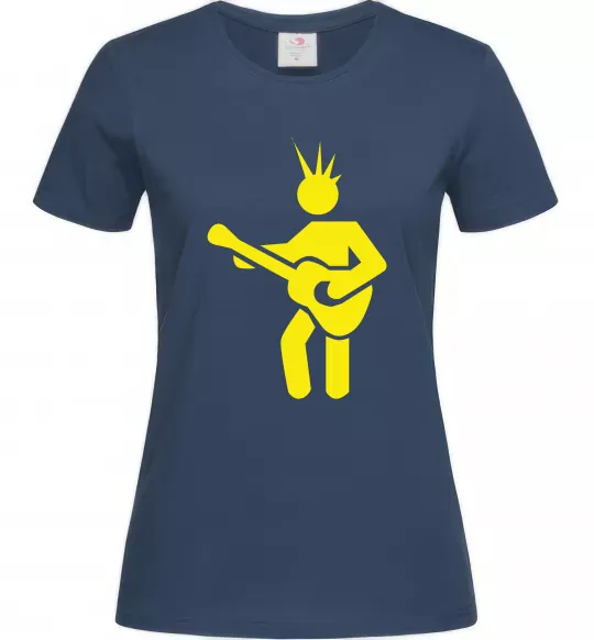 Жіноча футболка GUITAR-MAN Темно-синій фото