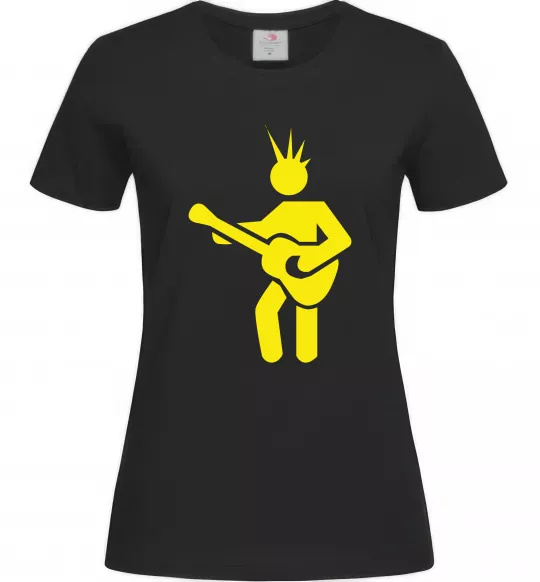 Жіноча футболка GUITAR-MAN Чорний фото