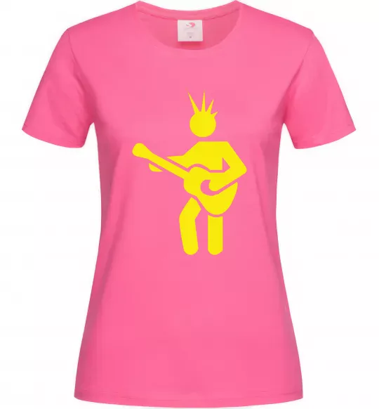 Жіноча футболка GUITAR-MAN Яскраво-рожевий фото