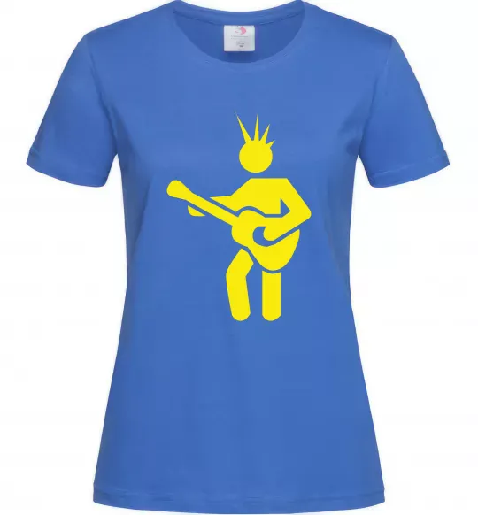 Жіноча футболка GUITAR-MAN Яскраво-синій фото