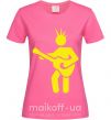 Женская футболка GUITAR-MAN Ярко-розовый фото