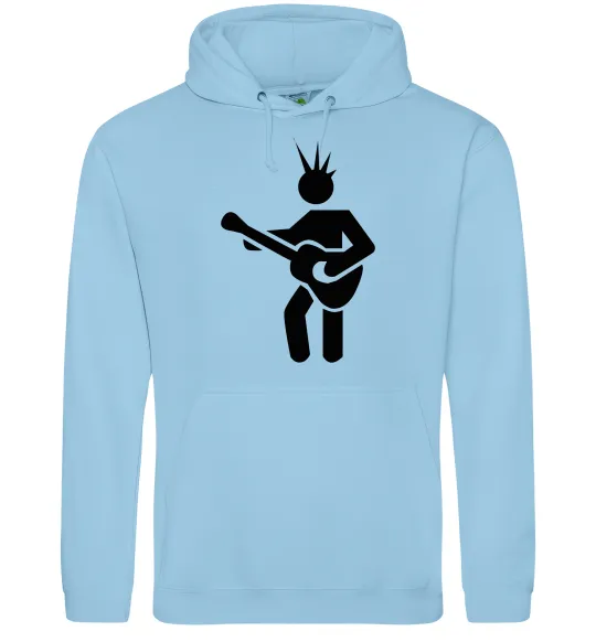 Жіноча толстовка (худі) GUITAR-MAN Блакитний фото