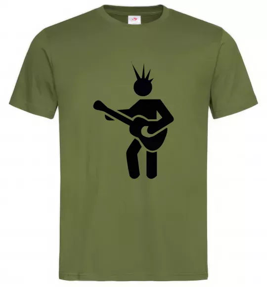 Чоловіча футболка GUITAR-MAN Оливковий фото