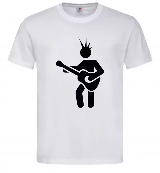 Чоловіча футболка GUITAR-MAN Білий фото