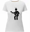 Жіноча преміум футболка GUITAR-MAN Білий фото