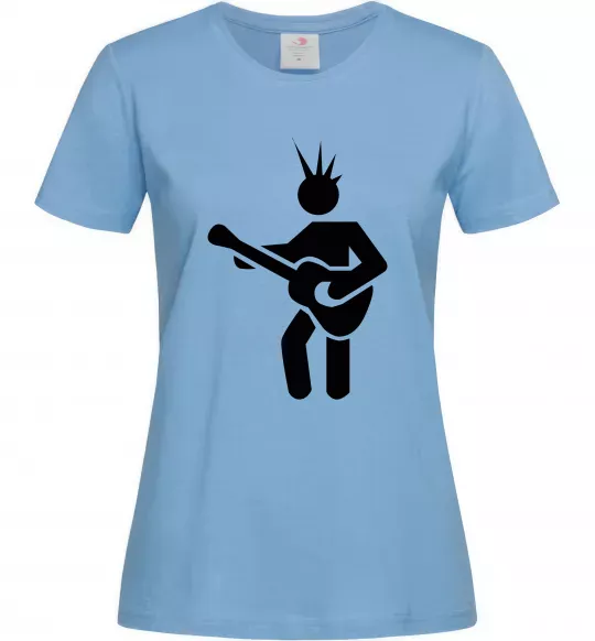 Жіноча футболка GUITAR-MAN Блакитний фото