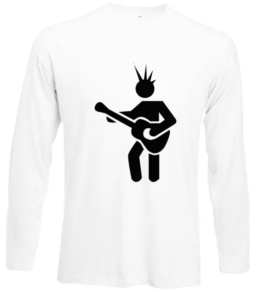 Лонгслив GUITAR-MAN Белый фото