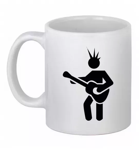 Чашка керамічна GUITAR-MAN Білий фото