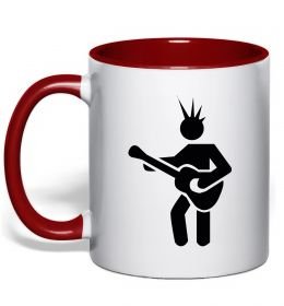 Чашка с цветной ручкой GUITAR-MAN
