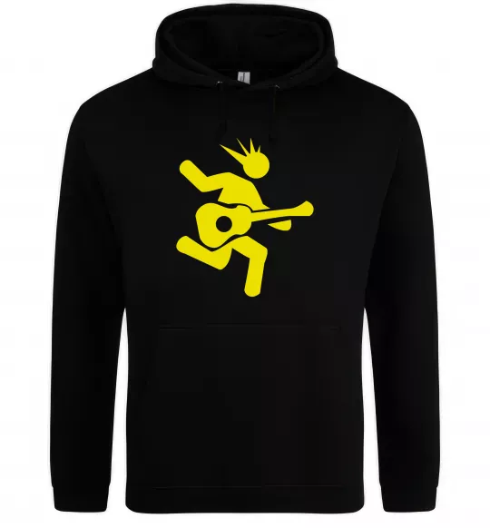 Чоловіча толстовка (худі) GUITAR JUMP Чорний фото