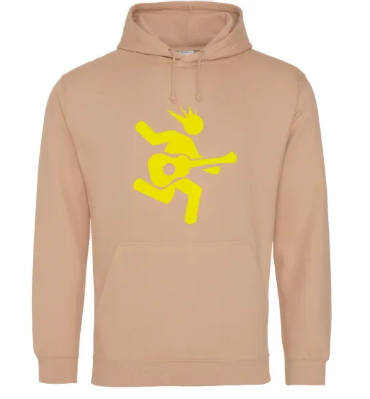 Женская толстовка (худи) GUITAR JUMP Песочный фото