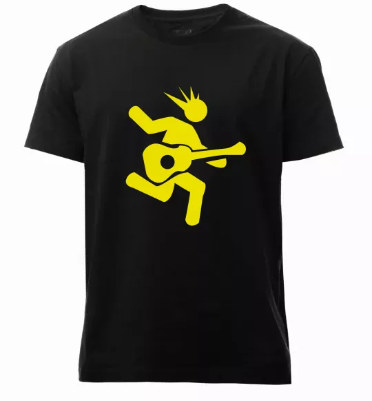 Чоловіча преміум футболка GUITAR JUMP Чорний фото