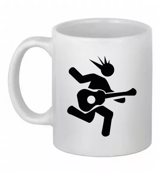 Чашка керамическая GUITAR JUMP Белый фото