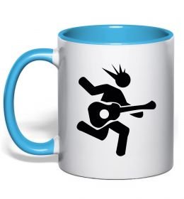 Чашка з кольоровою ручкою GUITAR JUMP Чашка з кольоровою ручкою GUITAR JUMP