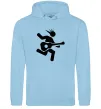 Женская толстовка (худи) GUITAR JUMP Голубой фото